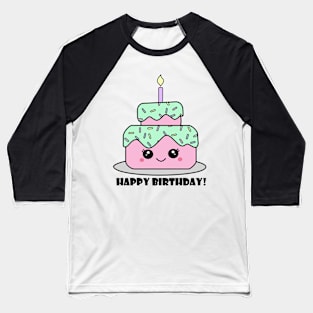 Happy Birthday Cake Baseball T-Shirt